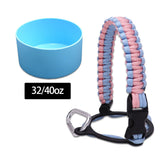 Maxbell Water Bottle Handle Protective Silicone Sleeve for Outdoor Activities Sports Raindrop Blue Medium