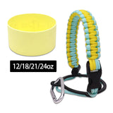 Maxbell Water Bottle Handle Protective Silicone Sleeve for Outdoor Activities Sports Light Yellow Small