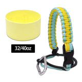 Maxbell Water Bottle Handle Protective Silicone Sleeve for Outdoor Activities Sports Light Yellow Medium