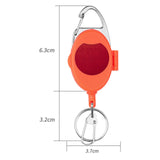 Maxbell Fly Fishing Zinger Cards Holder Retractable Badge Holder Key Chain Reel Clip Red