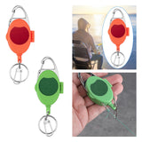 Maxbell Fly Fishing Zinger Cards Holder Retractable Badge Holder Key Chain Reel Clip Red