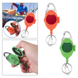 Maxbell Fly Fishing Zinger Cards Holder Retractable Badge Holder Key Chain Reel Clip Red