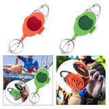 Maxbell Fly Fishing Zinger Cards Holder Retractable Badge Holder Key Chain Reel Clip Red