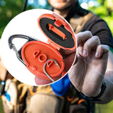 Maxbell Fly Fishing Zinger Cards Holder Retractable Badge Holder Key Chain Reel Clip Red