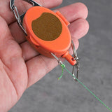Maxbell Fly Fishing Zinger Cards Holder Retractable Badge Holder Key Chain Reel Clip Red