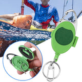 Maxbell Fly Fishing Zinger Cards Holder Retractable Badge Holder Key Chain Reel Clip Green