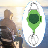 Maxbell Fly Fishing Zinger Cards Holder Retractable Badge Holder Key Chain Reel Clip Green