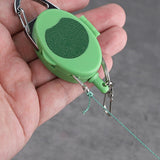Maxbell Fly Fishing Zinger Cards Holder Retractable Badge Holder Key Chain Reel Clip Green