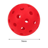 Maxbell Luminous Pickleball Ball Competition Ball 74mm Standard for Outdoor Courts Red