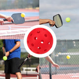 Maxbell Luminous Pickleball Ball Competition Ball 74mm Standard for Outdoor Courts Red