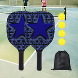 Maxbell Pickleball Paddles Set of 2 4 Balls with Carry Bag Comfort Grip Portable