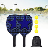 Maxbell Pickleball Paddles Set of 2 4 Balls with Carry Bag Comfort Grip Portable