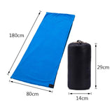 Maxbell Soft Fleece Sleeping Bag Liner Business Backpacking Thermal Camping Blanket Blue