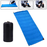 Maxbell Soft Fleece Sleeping Bag Liner Business Backpacking Thermal Camping Blanket Blue
