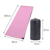 Maxbell Soft Fleece Sleeping Bag Liner Business Backpacking Thermal Camping Blanket Pink