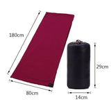 Maxbell Soft Fleece Sleeping Bag Liner Business Backpacking Thermal Camping Blanket Deep Red
