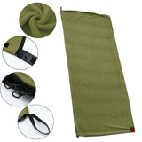 Maxbell Soft Fleece Sleeping Bag Liner Business Backpacking Thermal Camping Blanket Dark Green