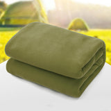 Maxbell Soft Fleece Sleeping Bag Liner Business Backpacking Thermal Camping Blanket Dark Green