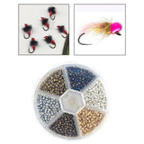 Maxbell Fly Tying Beads Tungsten Slotted Beads 2mm 3mm for Fishing Lovers Angler Metal 3mm