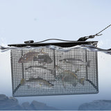 Maxbell Fishing Basket Basket Bait Storage Cage Collapsible for Fishing Enthusiasts 29L