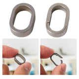 Maxbell Titanium Alloy Keychain Rings Clip Key Detachable Portable for Waist Belt closed