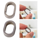 Maxbell Titanium Alloy Keychain Rings Clip Key Detachable Portable for Waist Belt closed