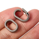 Maxbell Titanium Alloy Keychain Rings Clip Key Detachable Portable for Waist Belt closed