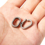 Maxbell Titanium Alloy Keychain Rings Clip Key Detachable Portable for Waist Belt open