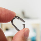Maxbell Titanium Alloy Keychain Rings Clip Key Detachable Portable for Waist Belt open