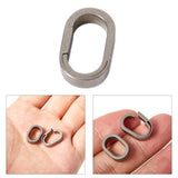 Maxbell Titanium Alloy Keychain Rings Clip Key Detachable Portable for Waist Belt open