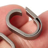 Maxbell Titanium Alloy Keychain Rings Clip Key Detachable Portable for Waist Belt open