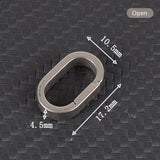 Maxbell Titanium Alloy Keychain Rings Clip Key Detachable Portable for Waist Belt open