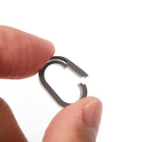 Maxbell Titanium Alloy Keychain Rings Clip Key Detachable Portable for Waist Belt open