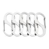 Maxbell 5x Keychain Hook clips S Shaped Hooks Hanger for Hiking Camping Backpacking 4.1cmx2cm