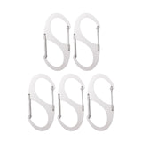 Maxbell 5x Keychain Hook clips S Shaped Hooks Hanger for Hiking Camping Backpacking 4.1cmx2cm