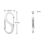 Maxbell 5x Keychain Hook clips S Shaped Hooks Hanger for Hiking Camping Backpacking 4.1cmx2cm