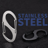 Maxbell 5x Keychain Hook clips S Shaped Hooks Hanger for Hiking Camping Backpacking 5cmx2.4cm