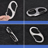 Maxbell 5x Keychain Hook clips S Shaped Hooks Hanger for Hiking Camping Backpacking 5cmx2.4cm