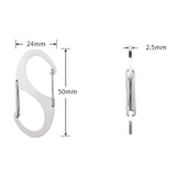 Maxbell 5x Keychain Hook clips S Shaped Hooks Hanger for Hiking Camping Backpacking 5cmx2.4cm