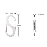 Maxbell 5x Keychain Hook clips S Shaped Hooks Hanger for Hiking Camping Backpacking 8.9cmx4.2cm