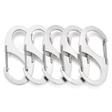 Maxbell 5x Keychain Hook clips S Shaped Hooks Hanger for Hiking Camping Backpacking 8.9cmx4.2cm