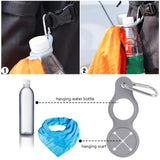 Maxbell Towel Hook Clip Supplies Ring Multifunction Water Bottle Holder for Sports Grey