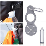 Maxbell Towel Hook Clip Supplies Ring Multifunction Water Bottle Holder for Sports Grey
