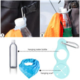 Maxbell Towel Hook Clip Supplies Ring Multifunction Water Bottle Holder for Sports Green