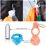 Maxbell Towel Hook Clip Supplies Ring Multifunction Water Bottle Holder for Sports Orange