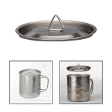 Maxbell Tea Coffee Mug Lid Camping Pot Lid Backpacking Hiking Titanium Water Cup Lid