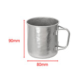 Maxbell Titanium Cup Camping Mug with Foldable Handle Coffee Cup for Backpacking