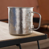 Maxbell Titanium Cup Camping Mug with Foldable Handle Coffee Cup for Backpacking