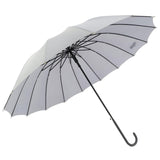Maxbell 16 Ribs Automatic Open Umbrella Windproof for Outdoor Activities Camping Gray