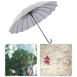Maxbell 16 Ribs Automatic Open Umbrella Windproof for Outdoor Activities Camping Gray